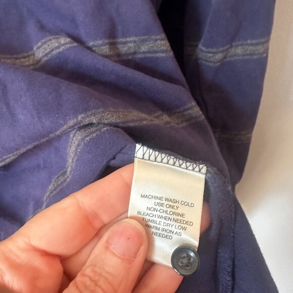 St. John’s Bay XXL Sueded Jersey Long Sleeve Polo Blue Gray - Picture 5 of 6